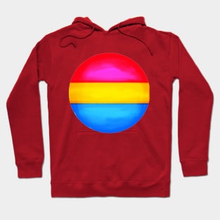 Pansexual pride flag colours circular sphere Hoodie